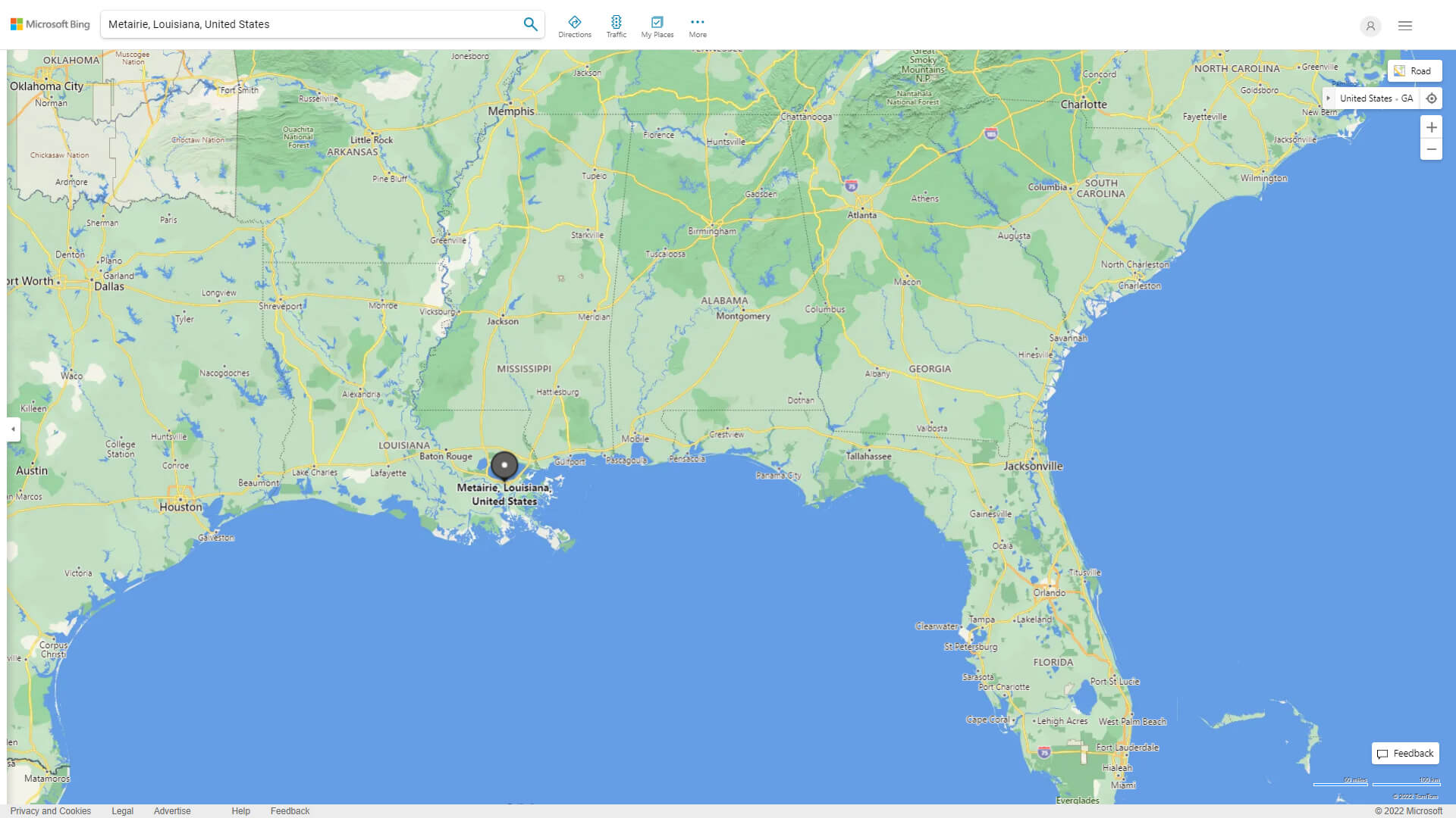 Metairie Map Louisiana